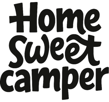 Campervan decal home sweet camper - TenStickers