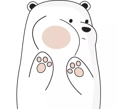 Funny bear window decal - TenStickers