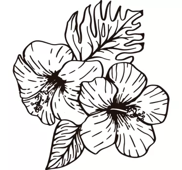 spring orchid flower wall decal - TenStickers
