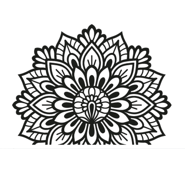 Campervan decal lotus style mandala design - TenStickers