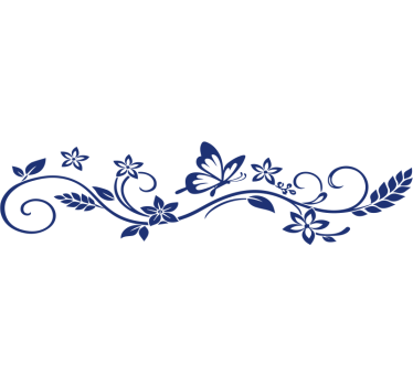 Campervan decal cerulean butterfly flourish - TenStickers