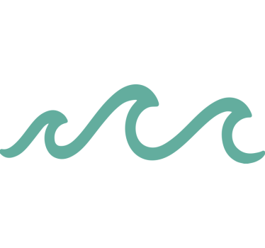 Campervan decal minimalist sea wave design - TenStickers