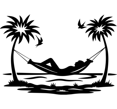 Campervan decal beach life hammock - TenStickers
