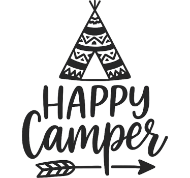 Campervan decal boho style teepee - TenStickers