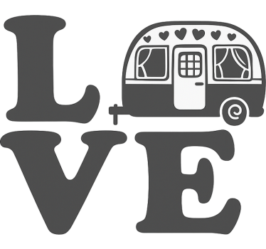 Campervan decal sweetheart travel love - TenStickers