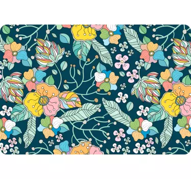 Colorful spring flowers laptop sticker - TenStickers
