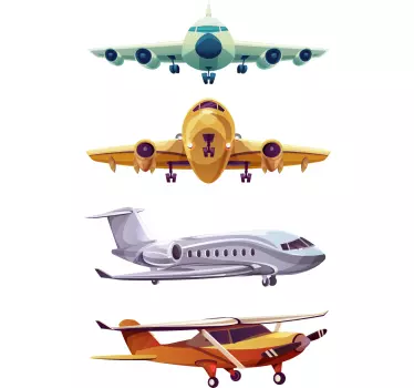 Group of Planes Kids Wall Stickers - TenStickers