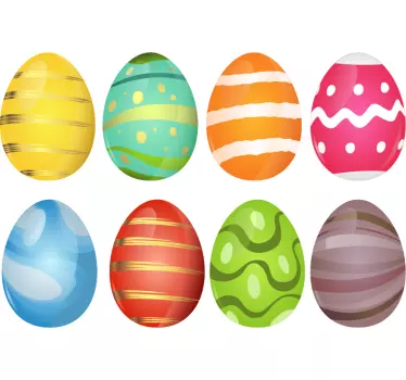 Easter Eggs Shop Window Sticker - TenStickers