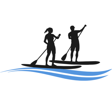 Campervan decal active paddleboarding duo - TenStickers