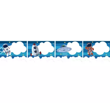 Space Border Wall Sticker - TenStickers