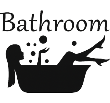 Bathroom wall sticker relaxing bathtub and bubbles - TenStickers