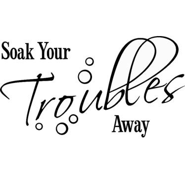 Bathroom wall sticker soak away your troubles - TenStickers