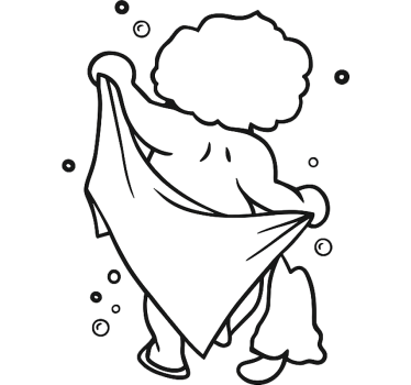 Bathroom wall sticker dry off softly - TenStickers