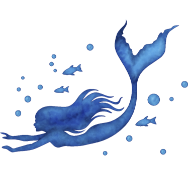 Bathroom wall sticker deepsea diving blur mermaid - TenStickers