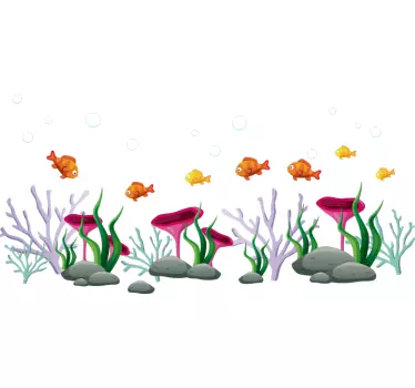 Coral reef fish wall sticker for kids - TenStickers
