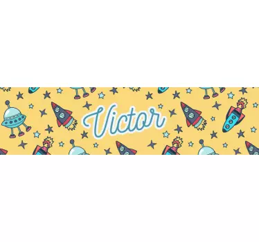 Customizable name border border sticker - TenStickers