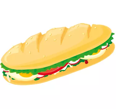 Veggie Sandwich Sticker - TenStickers