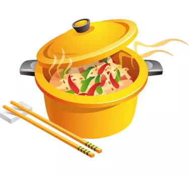 Pan Oriental Food Decal - TenStickers