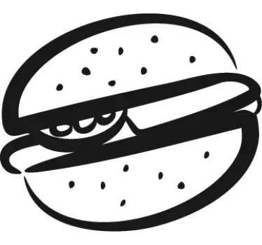 Hamburger Sandwich Decal - TenStickers
