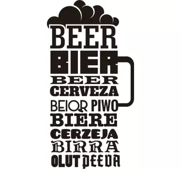 Beer drink wall sticker - TenStickers