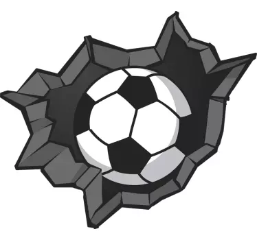 Cracked Soccer Ball football sticker - TenStickers