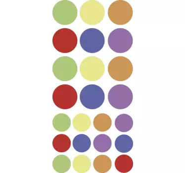 Vibrant Dot Arrangement geometric wall sticker - TenStickers