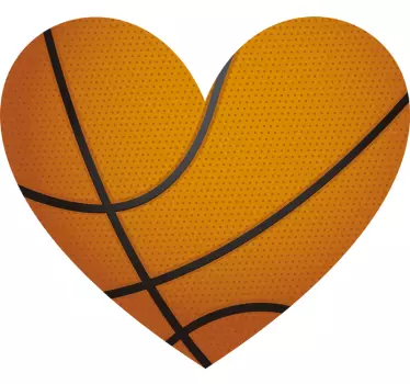 Heart Basketball Shape football sticker - TenStickers