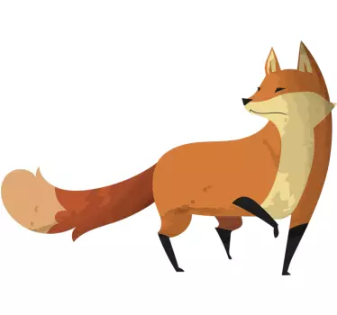 Animal fox geometric wild animal decal - TenStickers