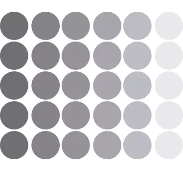 Grey Circle Patterns geometric wall sticker - TenStickers