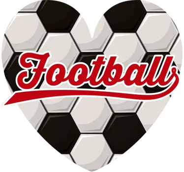 Affection Football Heart football sticker - TenStickers