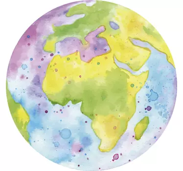 Colorful Worldwide Map world map wall sticker - TenStickers