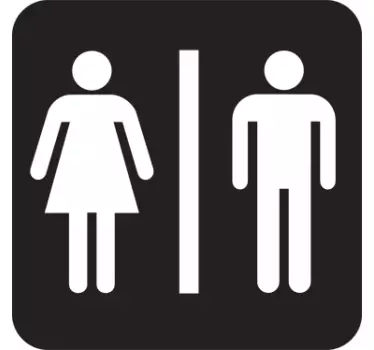 WC Male & Female Toilet Sticker - TenStickers