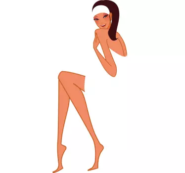 Relaxing Spa Woman Bathroom Sticker - TenStickers
