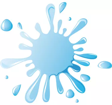 Water Splash Decorative Decal - TenStickers