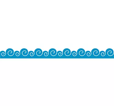 Waves Bathroom Sticker - TenStickers