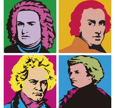 Great authors classical music classical music wall sticker - TenStickers