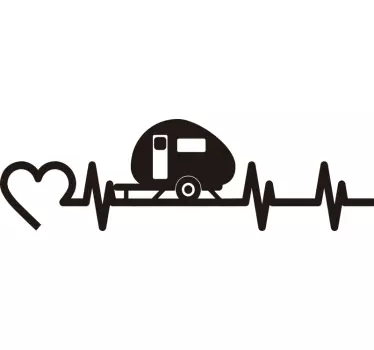Caravan beat campervan sticker - TenStickers