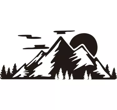 Mountain range campervan sticker - TenStickers