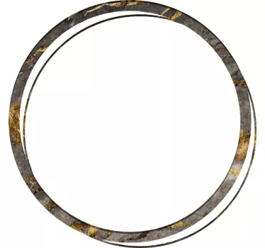 Round mirror frame stone texture mirror sticker - TenStickers