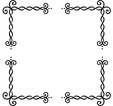 elegant geometric corners mirror wall sticker - TenStickers