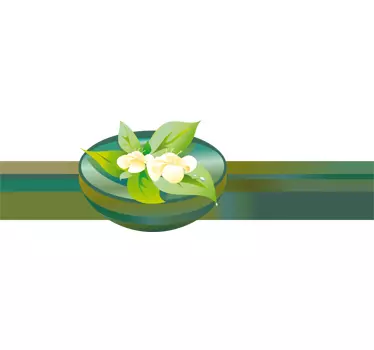 Zen Flower Bathroom Sticker - TenStickers