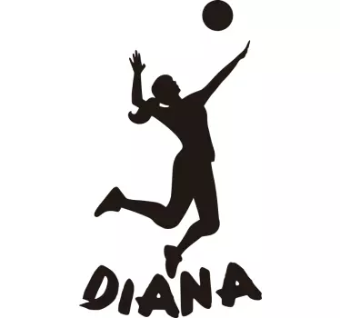 Diana Playing Volleyball sports wall sticker - TenStickers