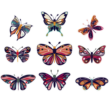butterflies window decoration window decal - TenStickers