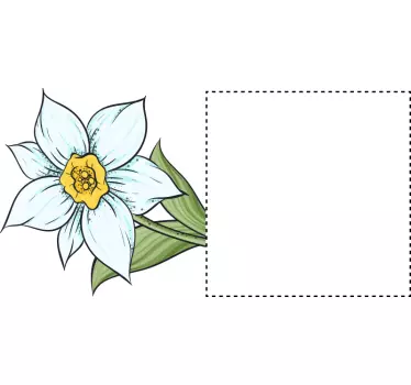 daffodil flower wall decor - TenStickers