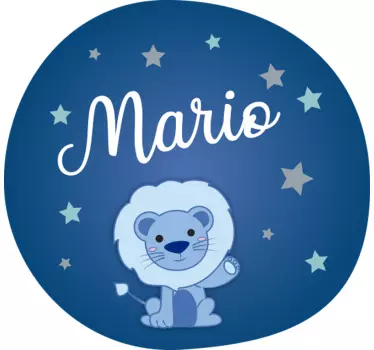 Infant lion illustration wall art - TenStickers