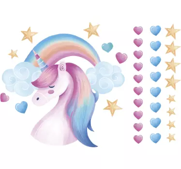 Nordi style unicorn animal wall decor - TenStickers
