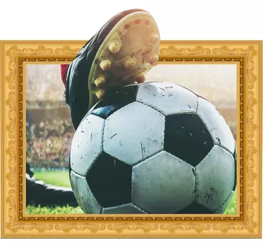 3d Football Frame sticker - TenStickers