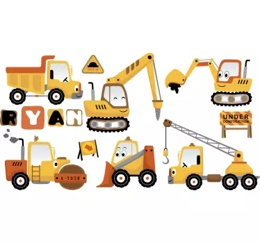 Digger Set toy decal - TenStickers