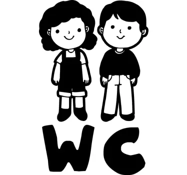 Kids WC glass door sticker - TenStickers