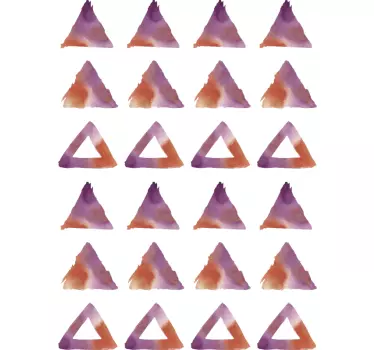 Pack of 24 Watercolor Triangles wall decor - TenStickers